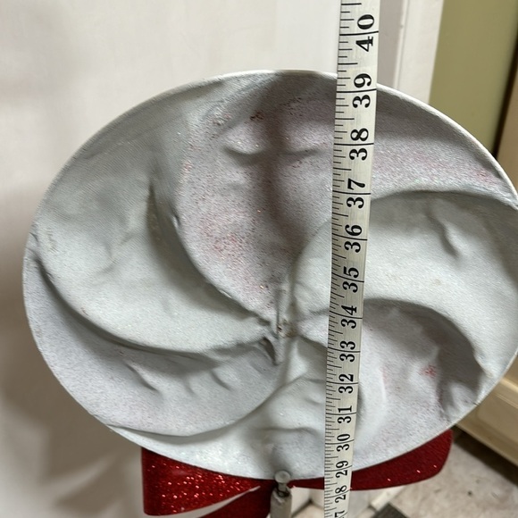 NWT 2017 HOBBY LOBBY JUMBO METAL GLITTER PEPPERMINT JINGLE BELL BOW DECOR - Picture 6 of 13